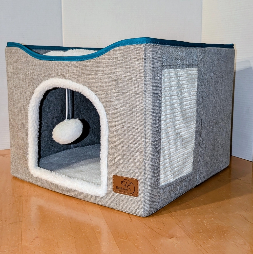 Cat Cube by Bedsure Comfy Pet, Grey NIB .1 - Picture 2 of 15
